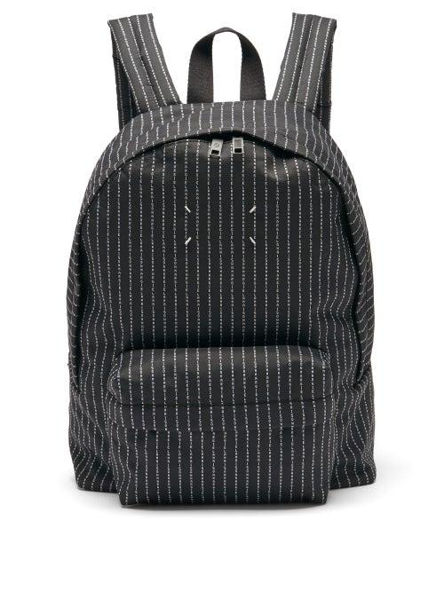 Matchesfashion.com Maison Margiela - Logo-jacquard Canvas Backpack - Mens - Black