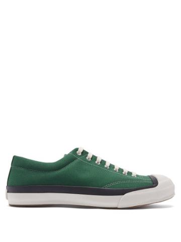 Moonstar - Gym Court Canvas And Rubber Trainers - Mens - Green