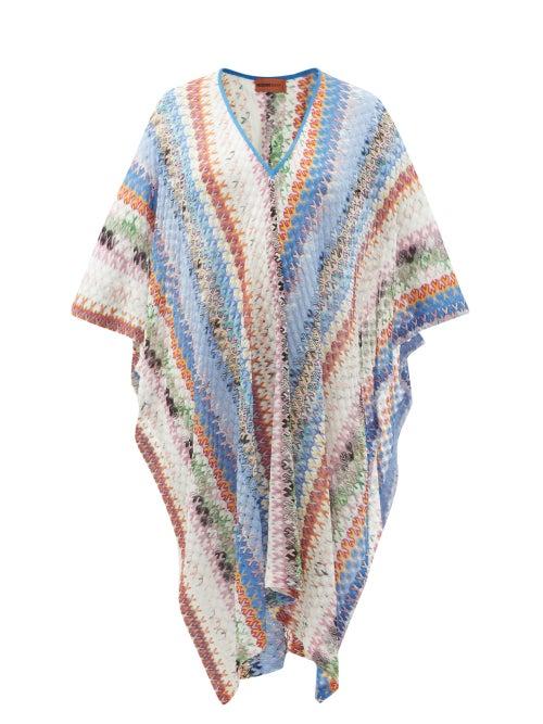 Matchesfashion.com Missoni Mare - V-neck Abstract-jacquard Knitted Kaftan - Womens - Multi