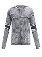 Matchesfashion.com Missoni - Space-dyed Patch-pocket Cotton Cardigan - Mens - Black Multi