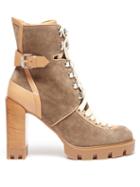 Christian Louboutin - Macademia Suede Ankle Boots - Womens - Beige