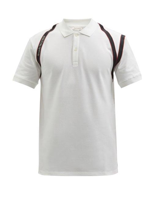Alexander Mcqueen - Harness Cotton-piqu Polo Shirt - Mens - White
