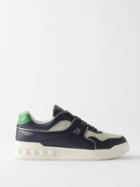 Valentino Garavani - One Stud Quilted Leather Trainers - Mens - Navy White