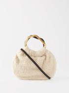 Staud - Camille Shearling Top-handle Bag - Womens - Cream