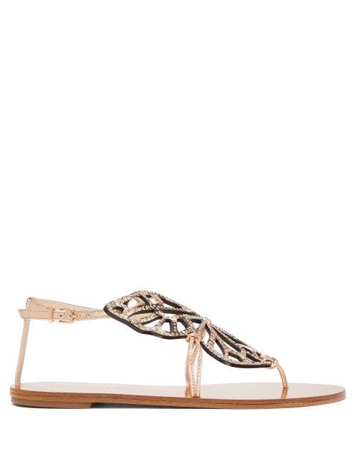 Matchesfashion.com Sophia Webster - Bibi Butterfly Python Print Leather Sandals - Womens - Python