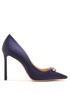 Jimmy Choo Alexa 100mm Crystal-embellished Satin Shoes