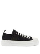 Dolce & Gabbana - Logo-patch Canvas Trainers - Mens - Black White