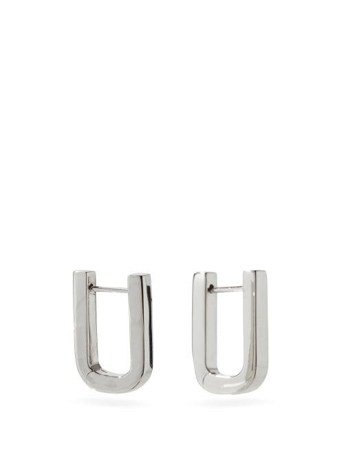 Matchesfashion.com Otiumberg - Square Sterling-silver Hoop Earrings - Womens - Silver