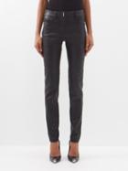 Givenchy - Leather Skinny Trousers - Womens - Black