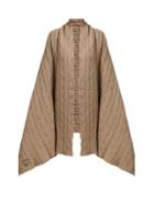 Matchesfashion.com Queene And Belle - Aspen Cable Knit Cashmere Wrap - Womens - Beige