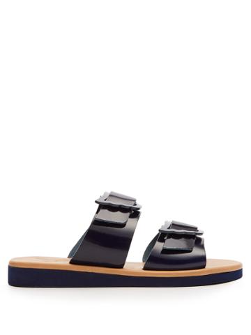 Ancient Greek Sandals Iaso Patent Leather Sandals