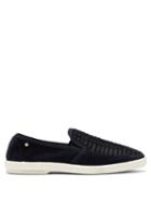 Matchesfashion.com Rivieras - Hacienda Leather Weave Suede Loafers - Mens - Blue