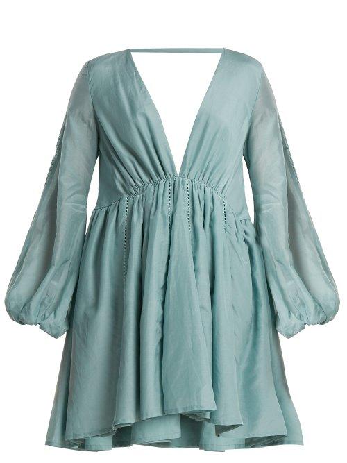 Matchesfashion.com Kalita - Aphrodite Deep V Neck - Womens - Light Blue