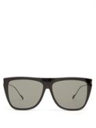 Matchesfashion.com Saint Laurent - D Frame Acetate Sunglasses - Mens - Black