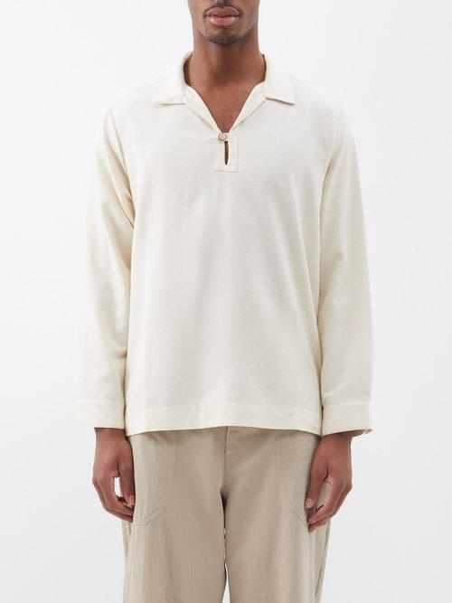 Maran - El Abrazo Organic Cotton-blend Polo Shirt - Mens - Beige
