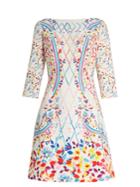 Peter Pilotto Abstract-print Boat-neck Cady Mini Dress