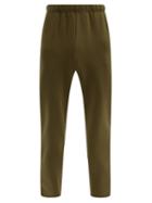 Matchesfashion.com Les Tien - Classic Brushed-back Cotton Track Pants - Mens - Khaki