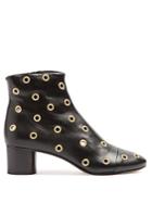 Isabel Marant Danay Eyelet-embellished Leather Ankle Boots