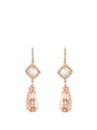 Matchesfashion.com Nsr Nina Runsdorf - Diamond, Morganite & Pink Gold Earrings - Womens - Pink Gold