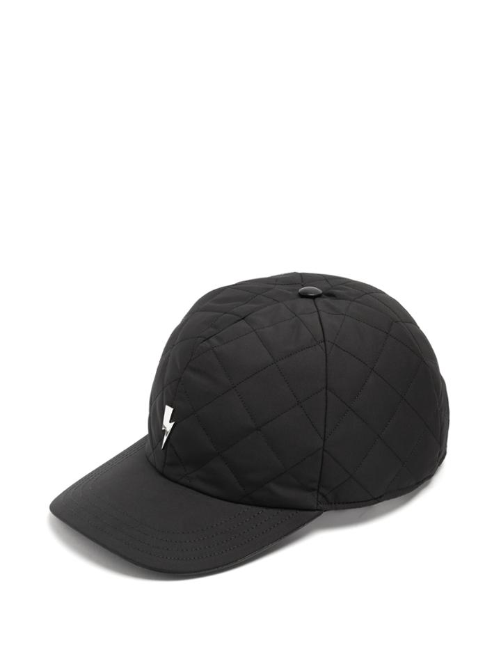 Neil Barrett Lightning-bolt Quilted Cap