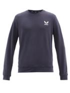 Mens Activewear Castore - Logo-print Jersey Performance Sweatshirt - Mens - Navy