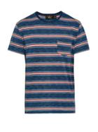 Matchesfashion.com Rrl - Striped Cotton Jersey Patch Pocket T Shirt - Mens - Blue Multi