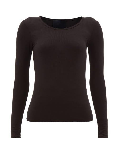 Matchesfashion.com Wone - Long Sleeved Scoop Neck T Shirt - Womens - Black