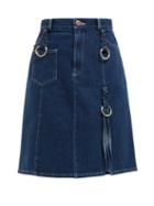 Matchesfashion.com See By Chlo - Braided Stretch Denim Mini Skirt - Womens - Blue