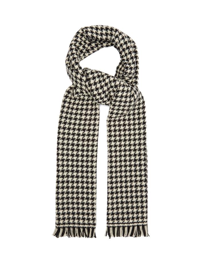 Officine Générale Houndstooth Virgin-wool Scarf