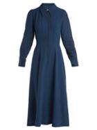Matchesfashion.com Cefinn - Zip Front Voile Dress - Womens - Blue