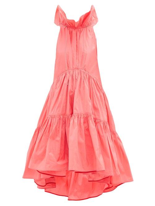 Matchesfashion.com Roksanda - Alessa Ruffled Cotton-blend Tafetta Gown - Womens - Pink