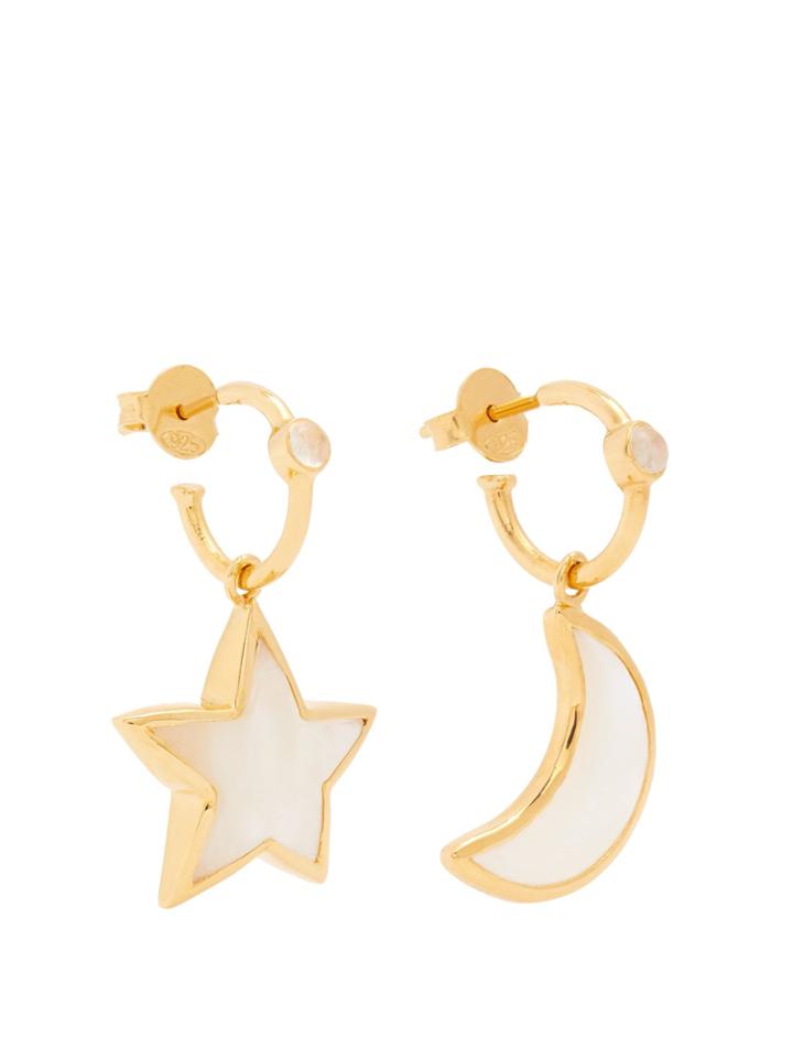 Theodora Warre Mother-of-pearl Gold-plated Earrings