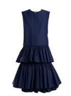 Maison Rabih Kayrouz Round-neck Sleeveless Cotton-blend Dress