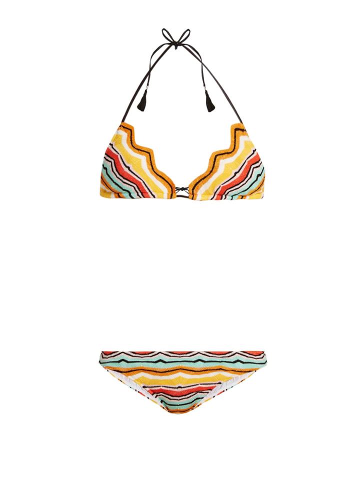 Missoni Mare Zigzag-edged Striped Bikini