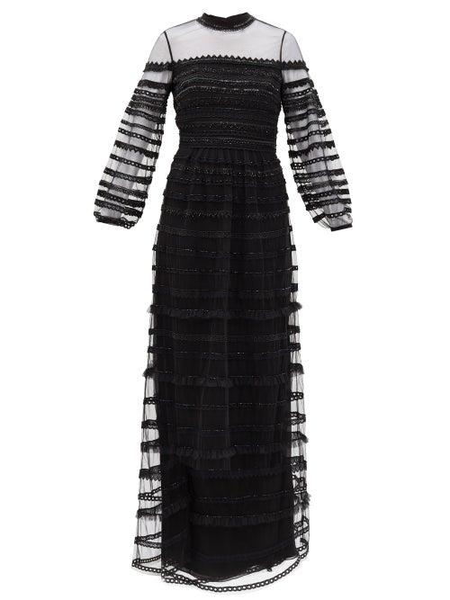 Matchesfashion.com Temperley London - Promise Embellished-tulle Dress - Womens - Black