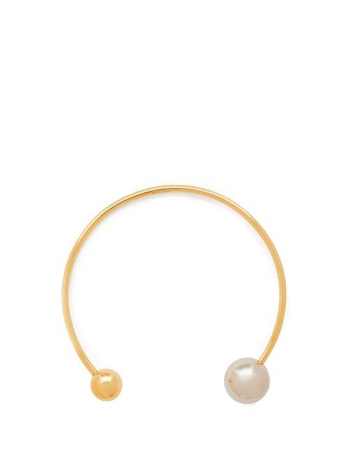 Matchesfashion.com Jil Sander - Open Ball Choker - Womens - Gold
