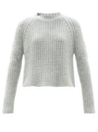 Matchesfashion.com Brock Collection - Sophie Rib-knitted Cashmere Sweater - Womens - Light Blue