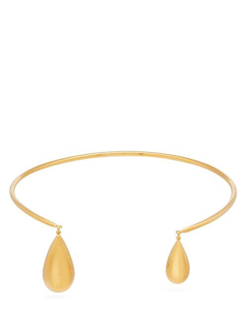 Matchesfashion.com Ryan Storer - Hidden Tears Gold And Crystal Choker Necklace - Womens - Gold