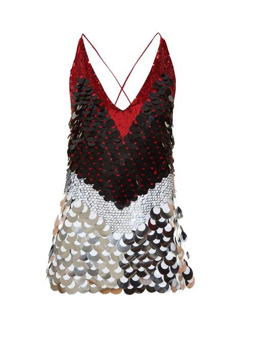 Matchesfashion.com Altuzarra - Greer Sequined Sleeveless Top - Womens - Black