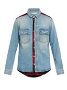 Matchesfashion.com Off-white - Flannel Layered Denim Shirt - Mens - Denim