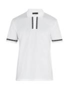 Versace Logo-print Tape Cotton-piqu Polo Shirt