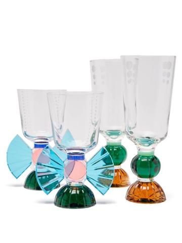 Unisex Homeware Reflections Copenhagen - Set Of Two Windsor And Two Somerset Glasses - Clear Multi