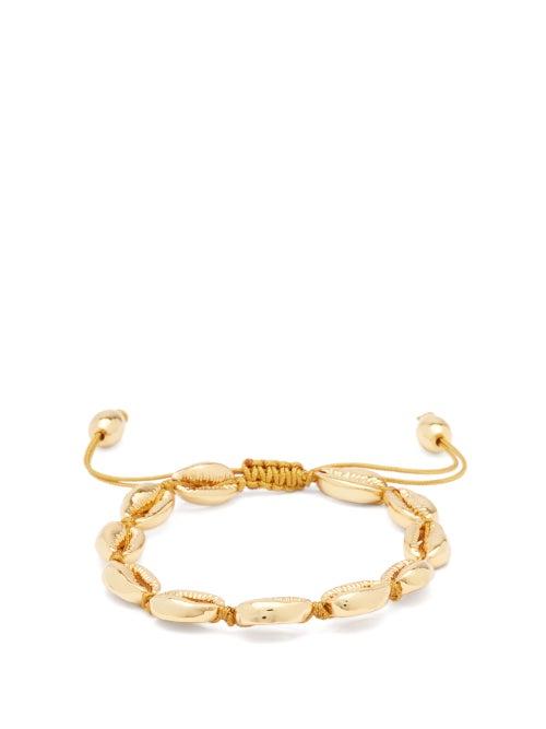 Matchesfashion.com Tohum - Puka Shell Charm 24kt Gold-plated Bracelet - Womens - Gold