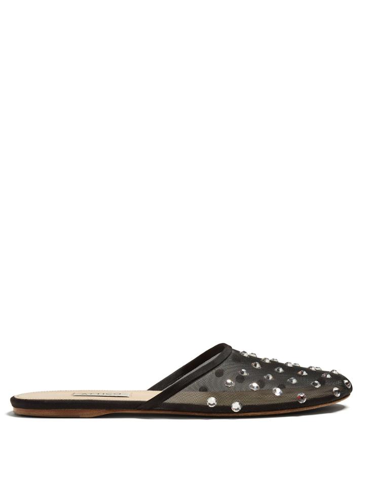 Attico Gina Crystal-embellished Slipper Shoes
