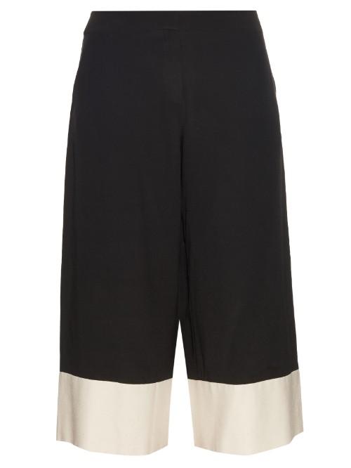 Zeus + Dione Dokos Contrast-hem Silk Culottes