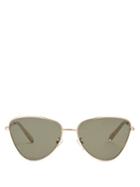 Matchesfashion.com Le Specs - Echo Metal Sunglasses - Womens - Gold