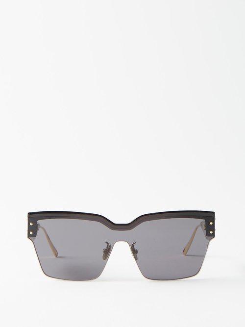 Dior - Diorclub M4u Shield Sunglasses - Womens - Black Grey