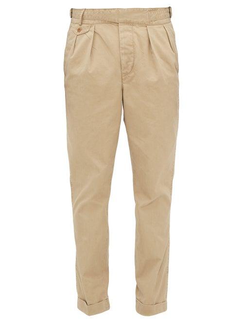 Matchesfashion.com Polo Ralph Lauren - Baggy Cotton Gabardine Trousers - Mens - Beige