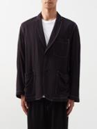 Cdlp - Pool Topstitched-poplin Suit Jacket - Mens - Black