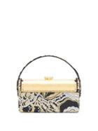 Matchesfashion.com Bienen-davis - Rgine Brocade Minaudire Clutch - Womens - Black Gold